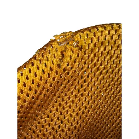 Johnny Mack Sports Yellow Mesh Jersey Shirt XL Vintage Made USA Damage Shown - Picture 8 of 9